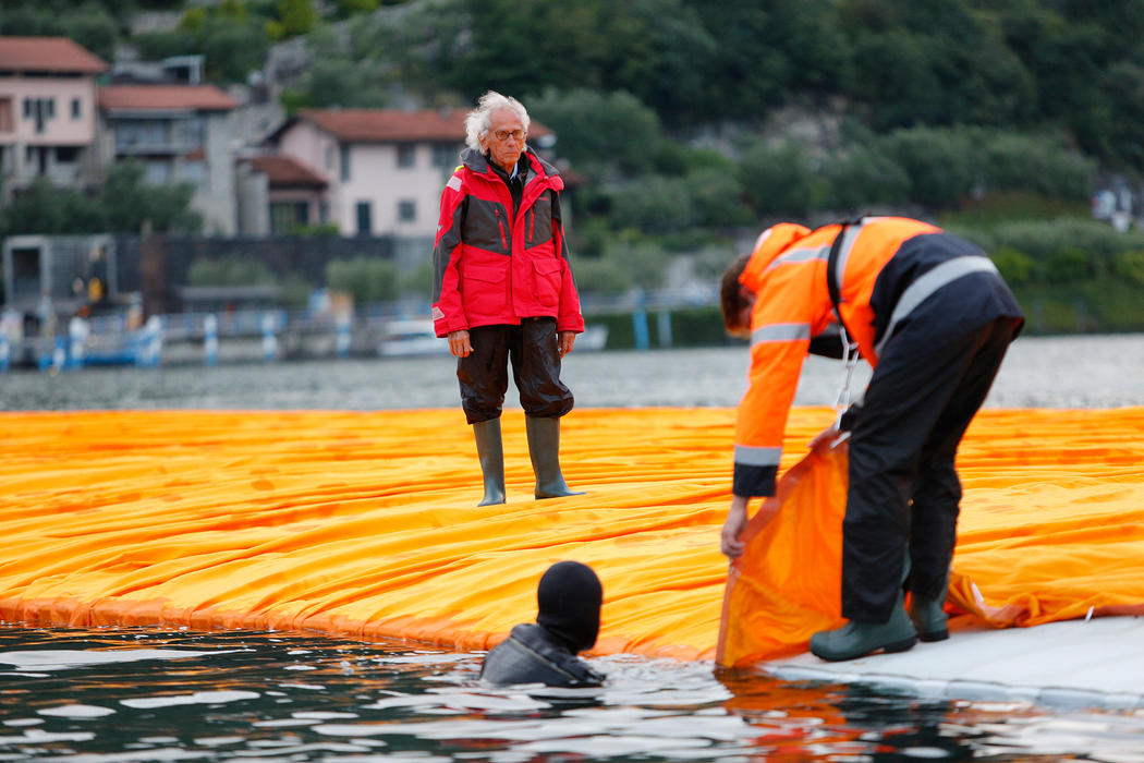 CHRISTO PROGETTO FLOATING PIERS - foto dal sito christojeanneclaude net